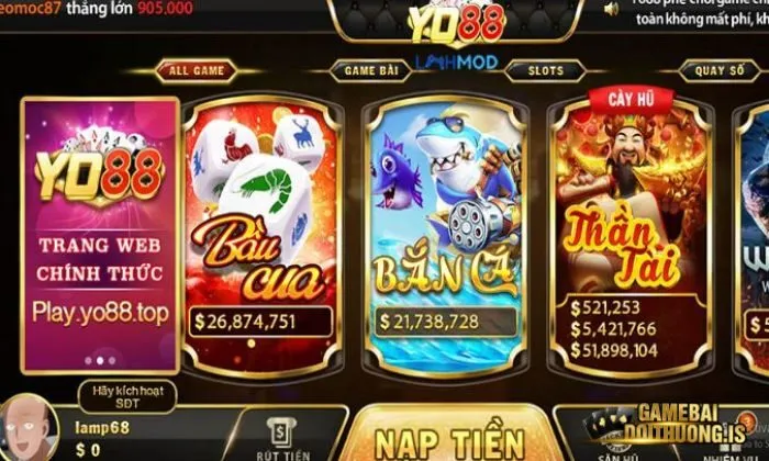 Khám phá game bài đổi thưởng Yo88 đặc sắc, thưởng lớn